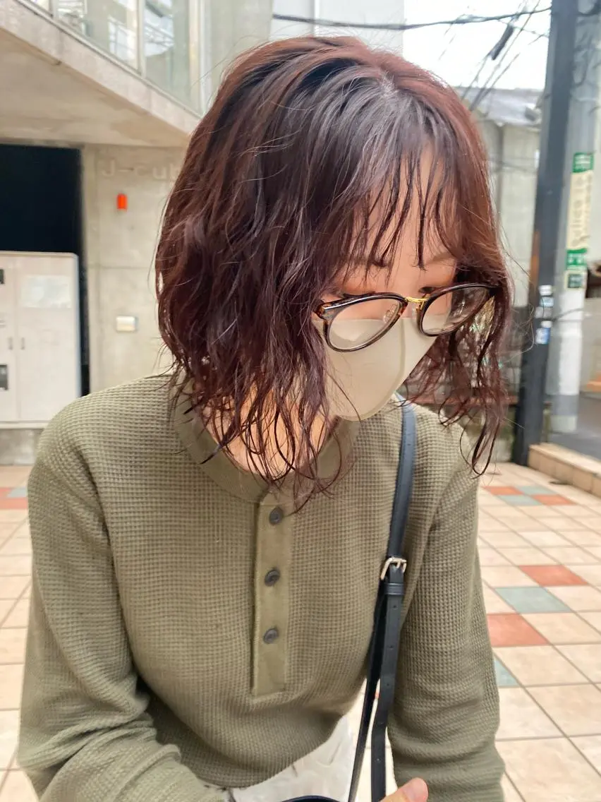 ショート カラー パーマ カット パーマ タカノ ノゾミのヘアスタイル