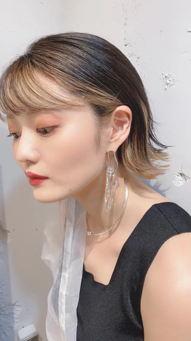 ショート ヘアカラー 名所 凌哉のヘアスタイル