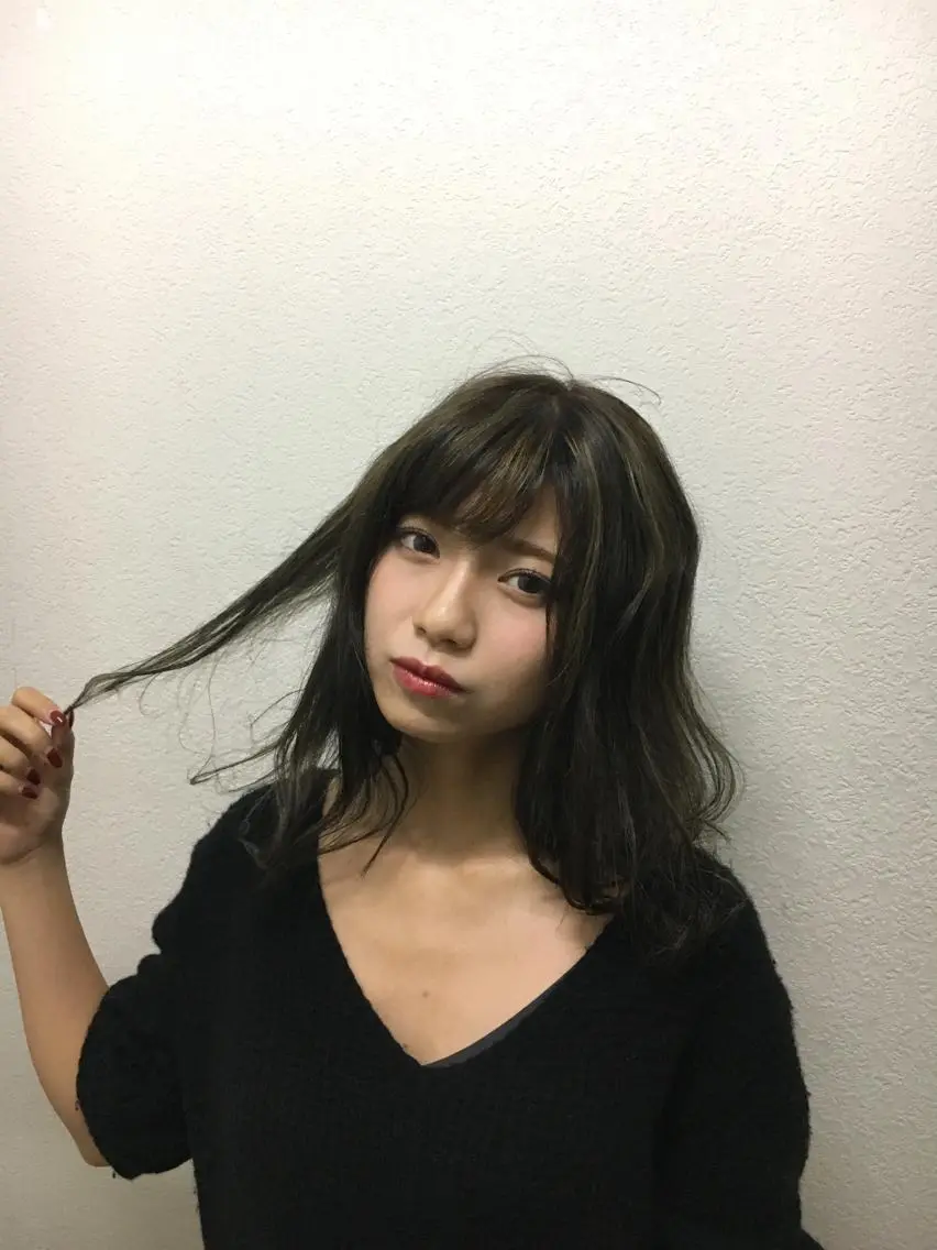ミディアム カラー アディクシーカラー アッシュ 透明感カラー ハイライトカラー ハイライト JILBLAN京都 ショート/ハイライトのヘアスタイル