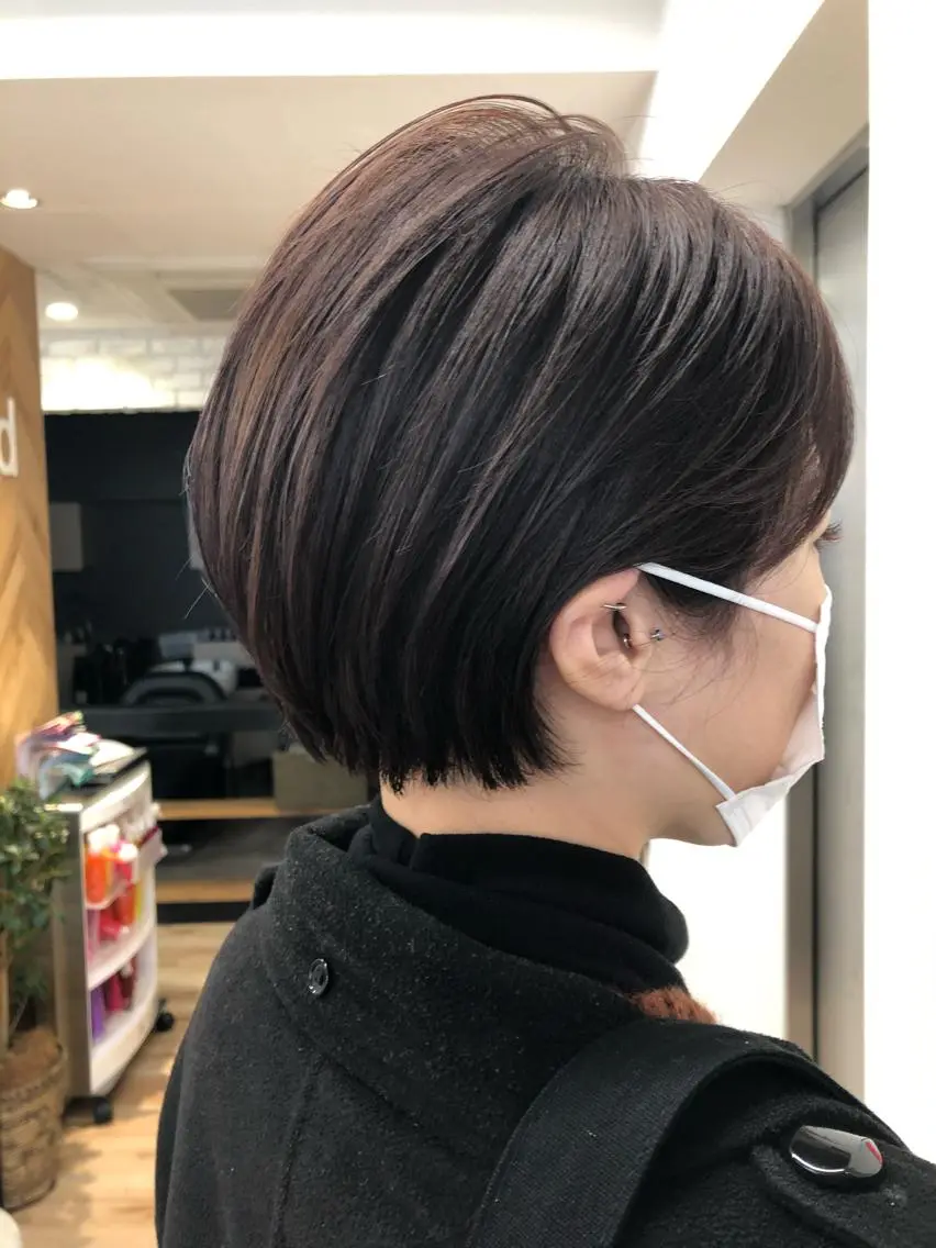 ショート ショートボブ ボブ ショートヘア 杉野 凜のヘアスタイル