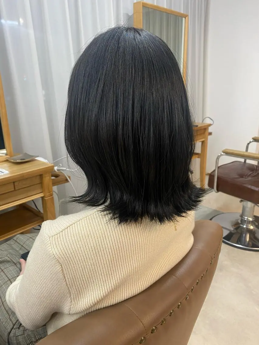 ミディアム カラー 🎀京都暖色/ 艶髪縮毛/funaのヘアスタイル