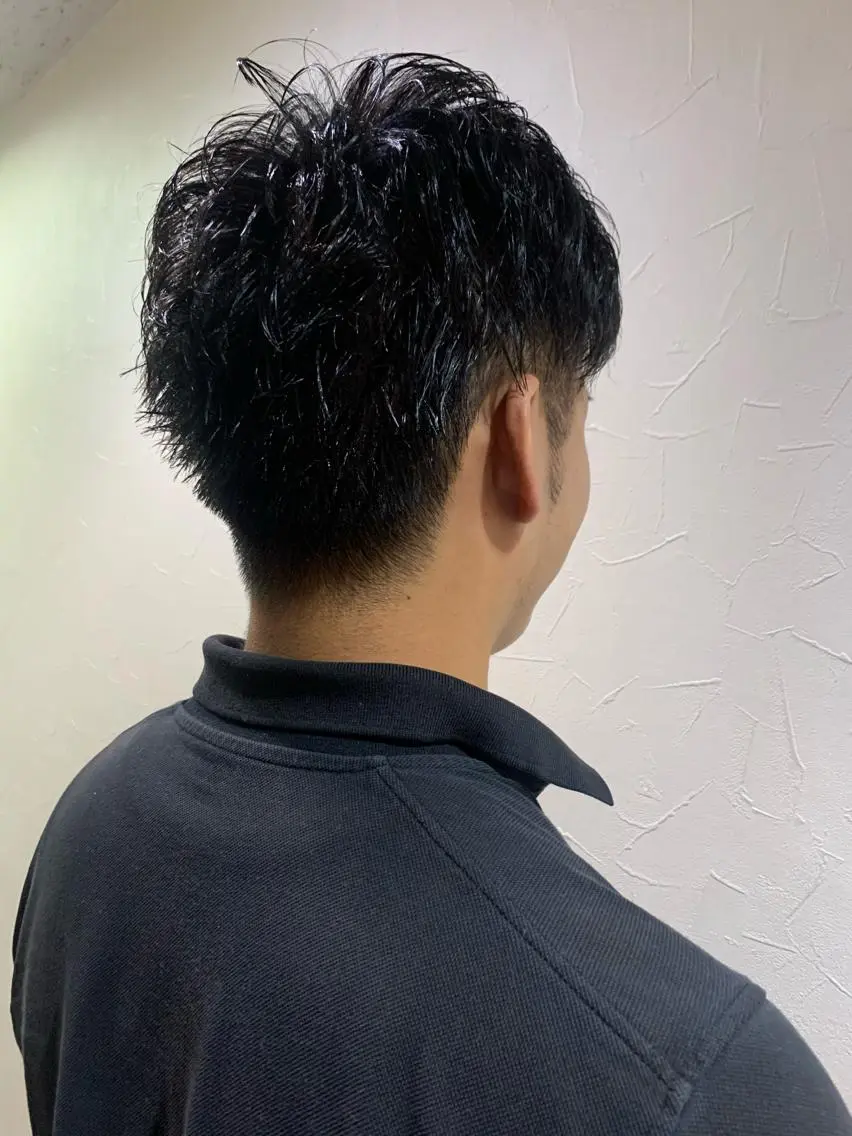 ミディアム パーマ メンズ 田中 千恩のヘアスタイル