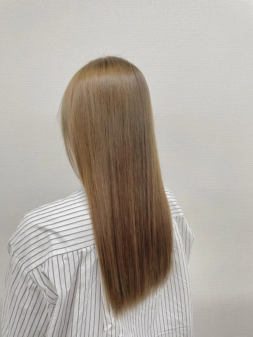 ロング カラー ベージュカラー ヘアカラー ハイトーンカラー 縮毛矯正/ジャックのヘアスタイル