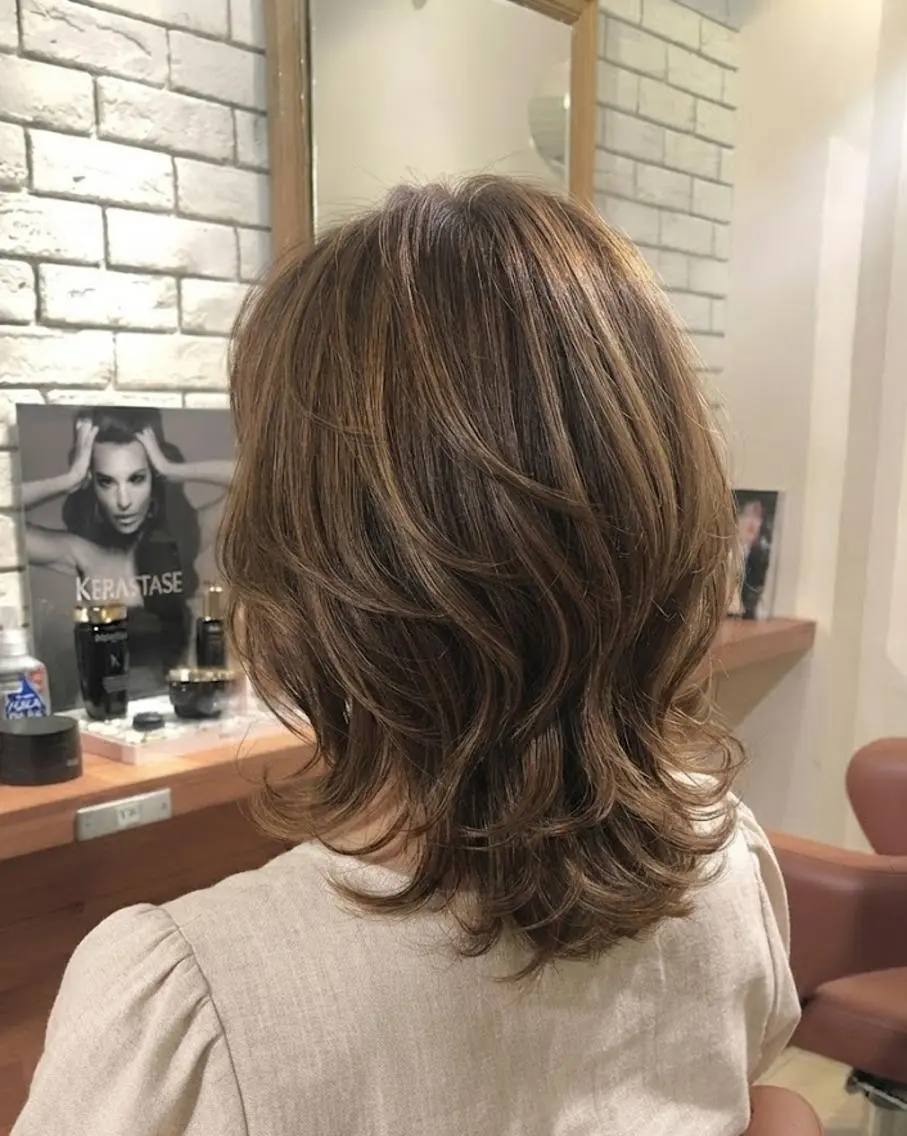 ミディアム カット ヘアカラー トリートメント ヘッドスパ flencia 丸 和博|カットのヘアスタイル