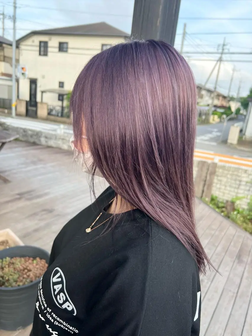ロング カラー アッシュ パープルカラー パープルアッシュ 🩵小野 えりか🩷のヘアスタイル