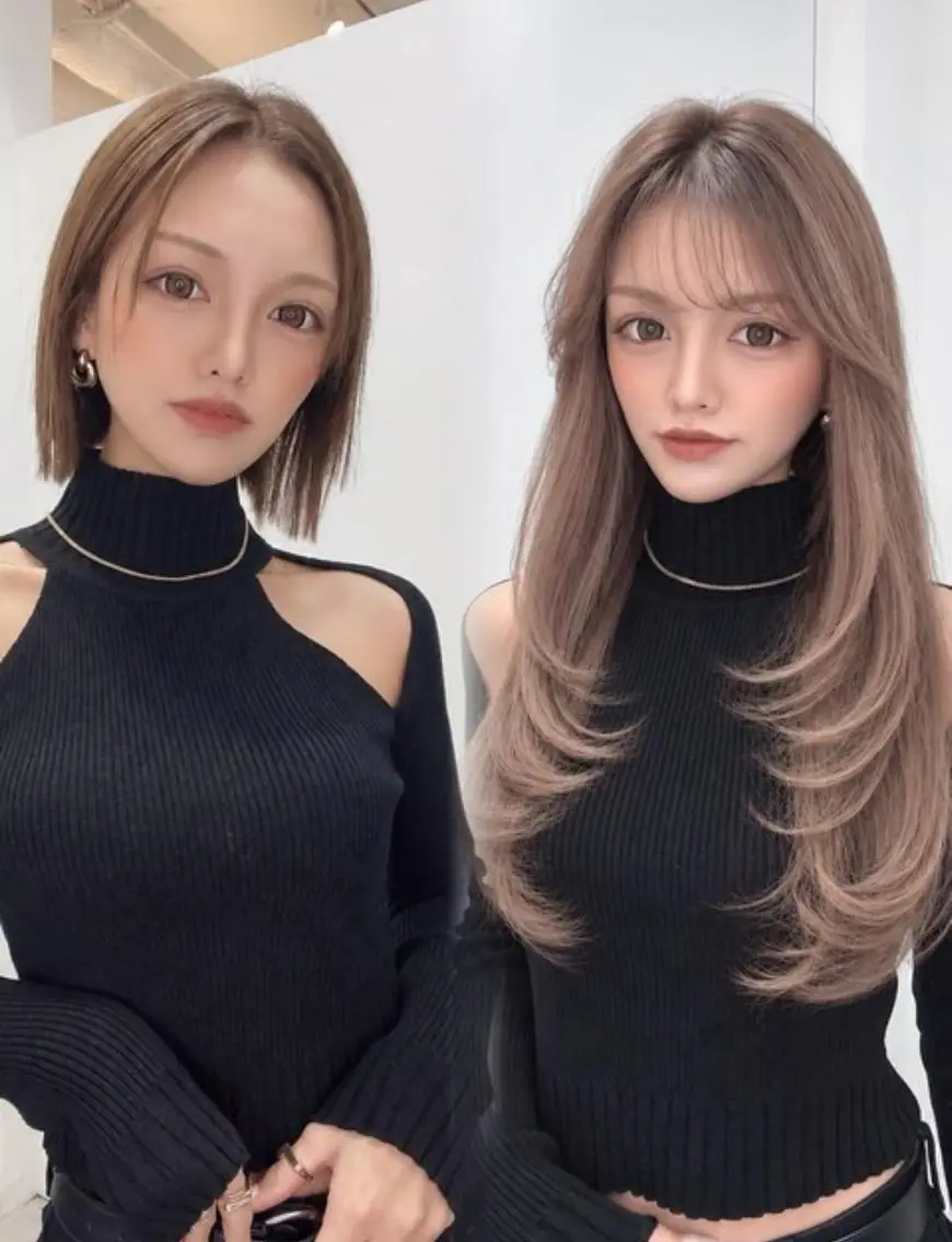 カラー ロング むら 結菜のヘアスタイル
