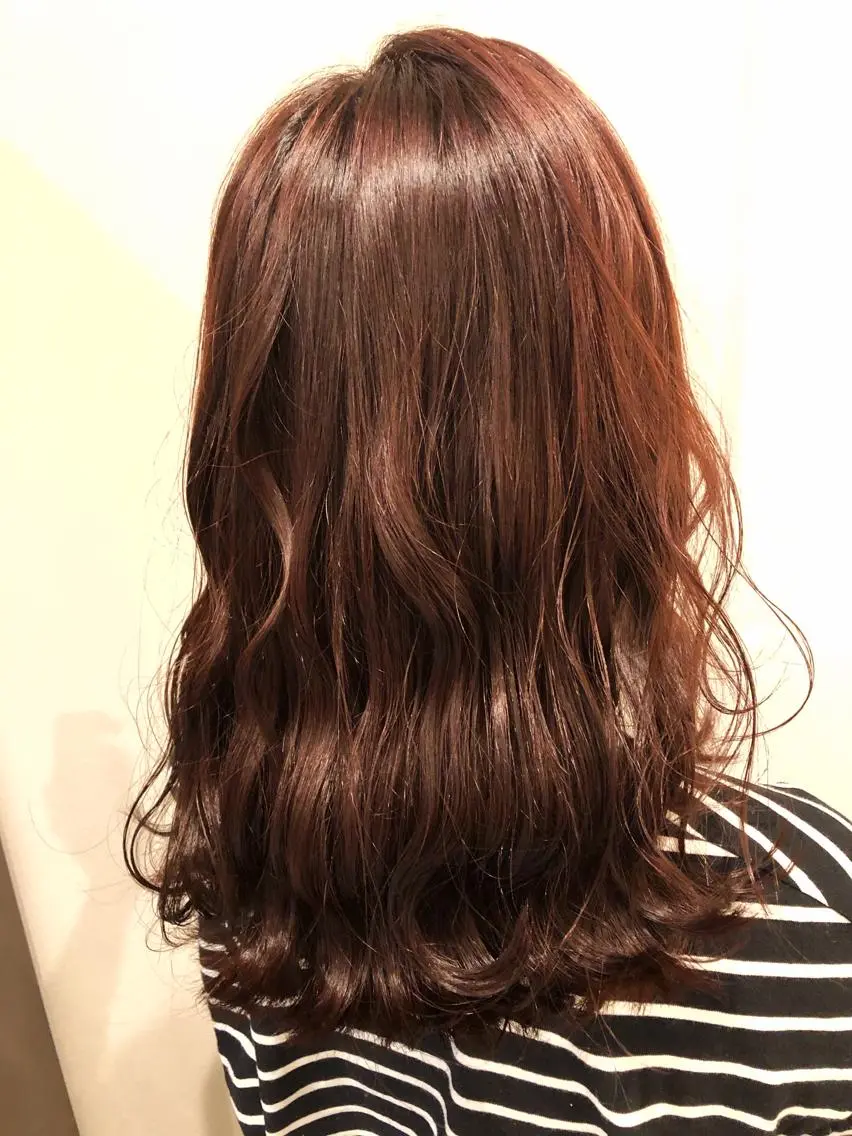 セミロング カラー カット ヘアカラー トリートメント 森田 真由のヘアスタイル