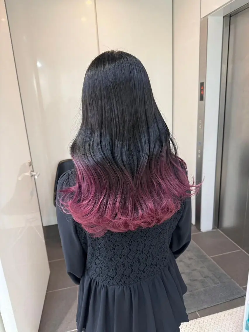 ロング くびれヘア ウルフカット ヘアカラー トリートメント 【公式】amble luxe 中野のヘアスタイル