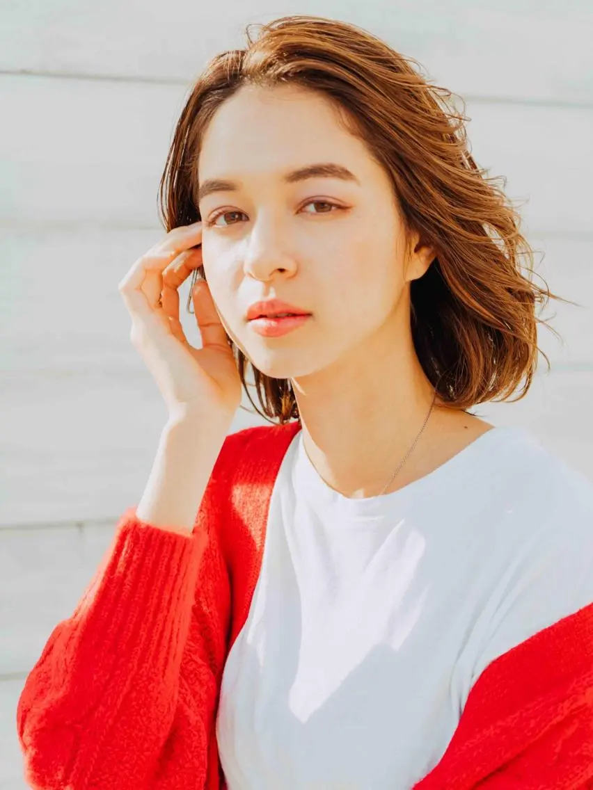 ショート カラー パーマ ヘアアレンジ メンズ キッズ ネイル マツエク・マツパ メンズウルフカット ハンサムショート アディクシーカラー 透明感カラー ボブ 藤井 仁紀のヘアスタイル