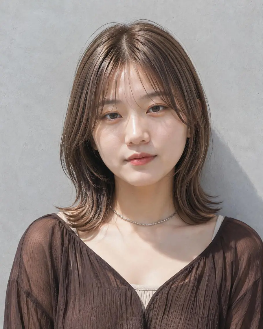 ミディアム カラーモデル募集☆ 小園彩夏のヘアスタイル