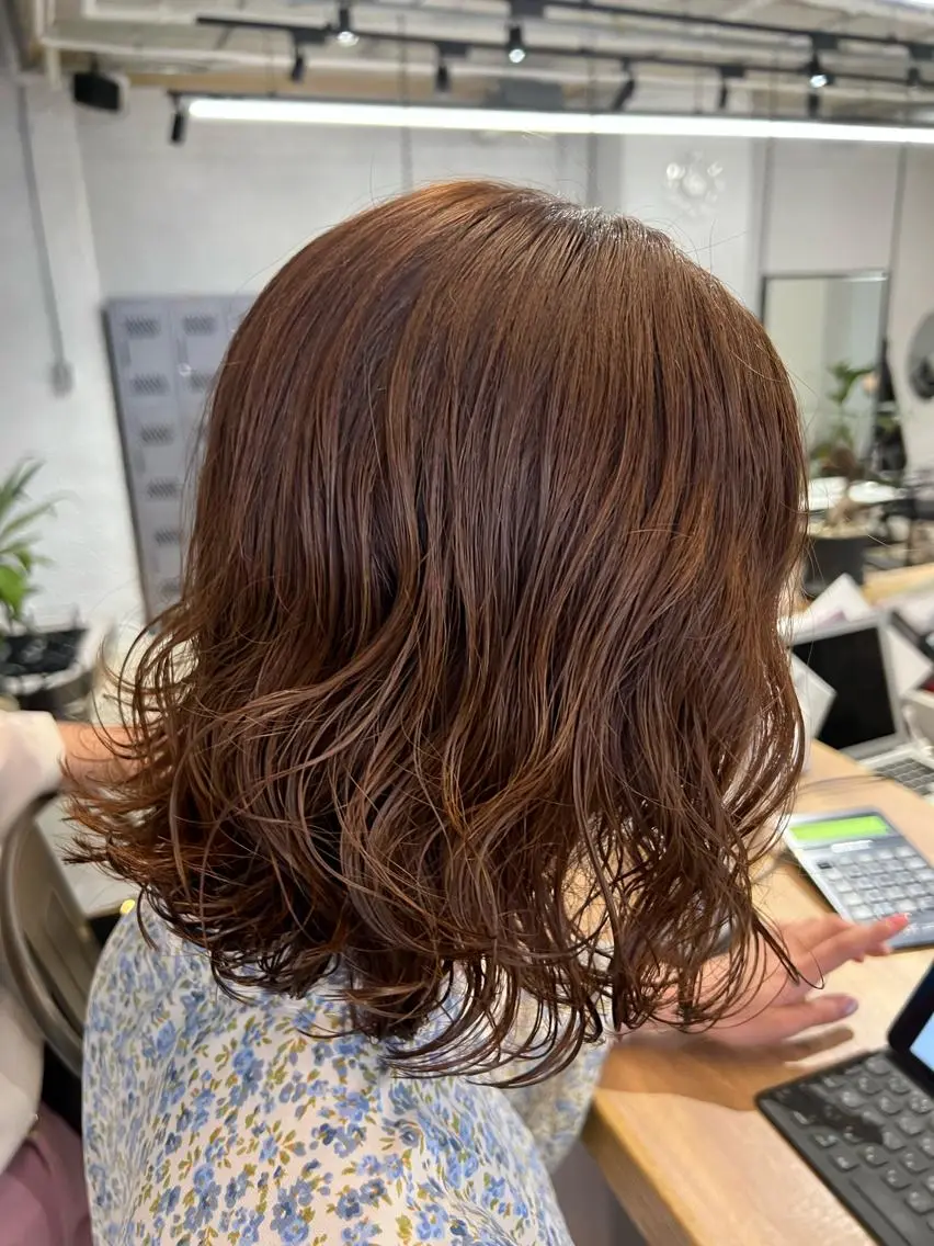 ミディアム パーマ オタク特化美容師💟 チバコナツのヘアスタイル