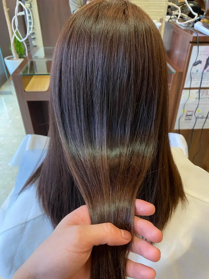 セミロング 髪質改善 縮毛矯正 ブランシェ小幡駅前店 森樹のヘアスタイル
