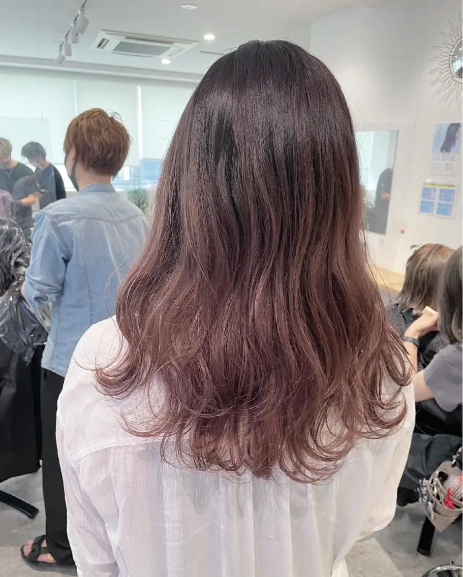 セミロング カラー ハイライトカラー ハイライト RU RIのヘアスタイル