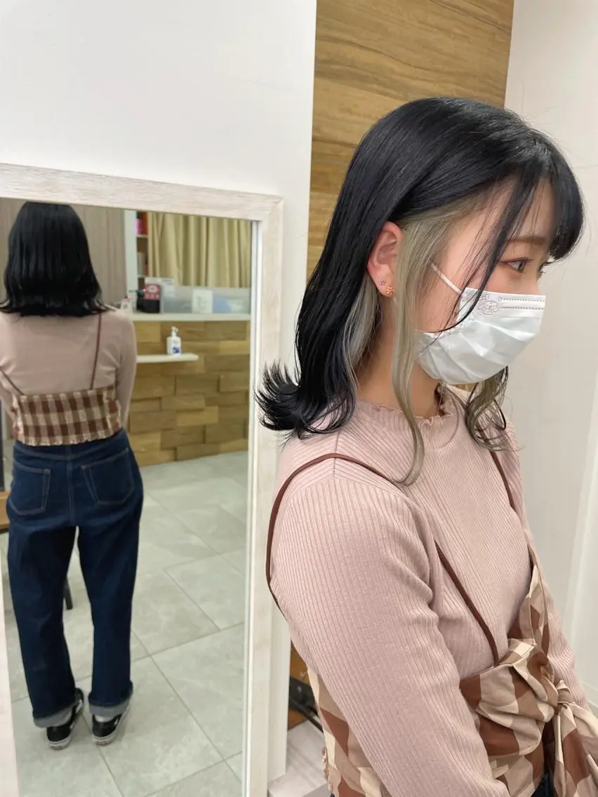 ミディアム カラー 飯塚 青空のヘアスタイル