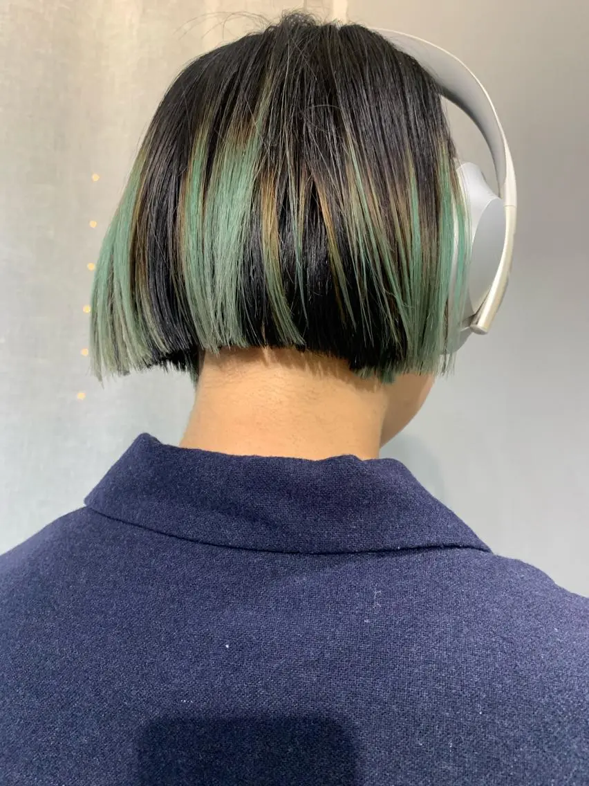 ショート カラー ボブパーマコテ巻き風 パーマNo1深江秀平のヘアスタイル