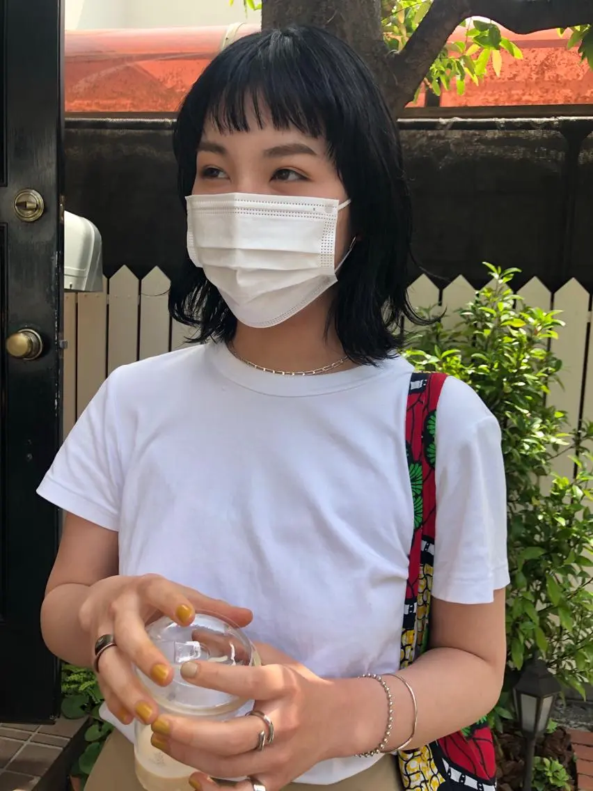 ミディアム カラー eri kinjoのヘアスタイル