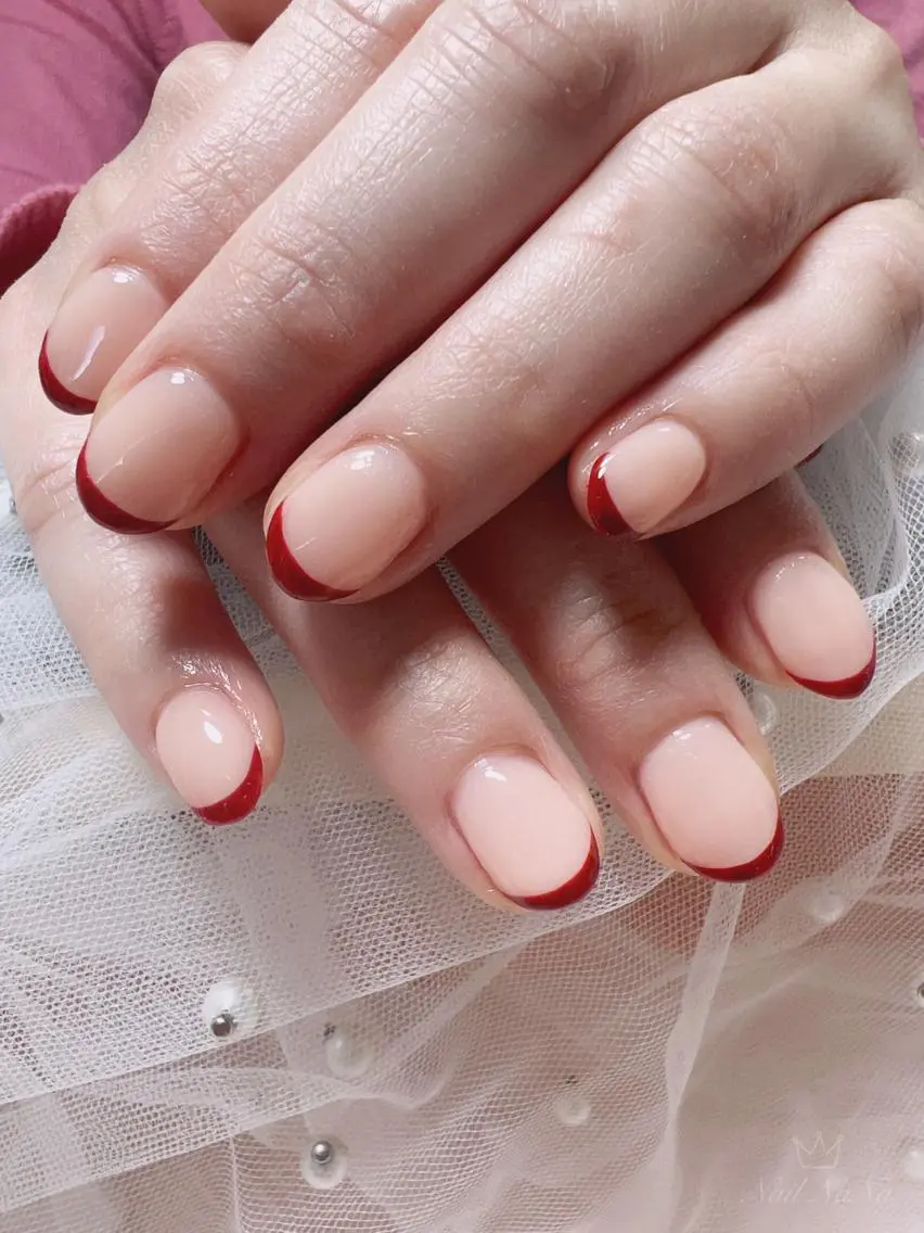 ショート カラー ネイル フレンチネイル ハンドネイル Nail NaNaのネイルデザイン