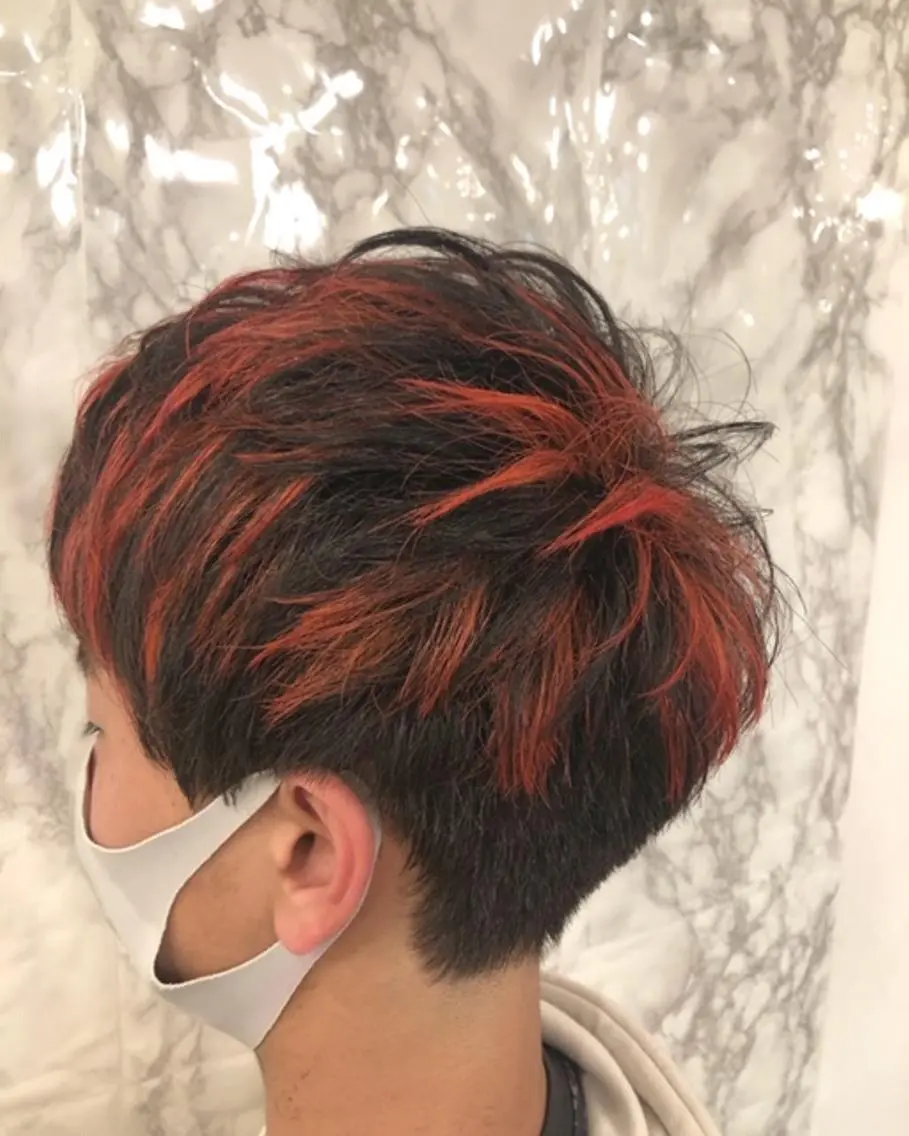 ショート カラー メンズ デザインカラー 🟦西荻窪メンズ特化 美容師🟦Yu-Jiのヘアスタイル