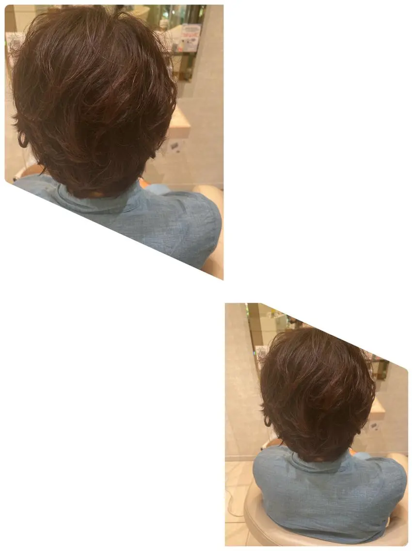 ショート カラー くせ毛 縮毛矯正&髪質改善 西野のヘアスタイル
