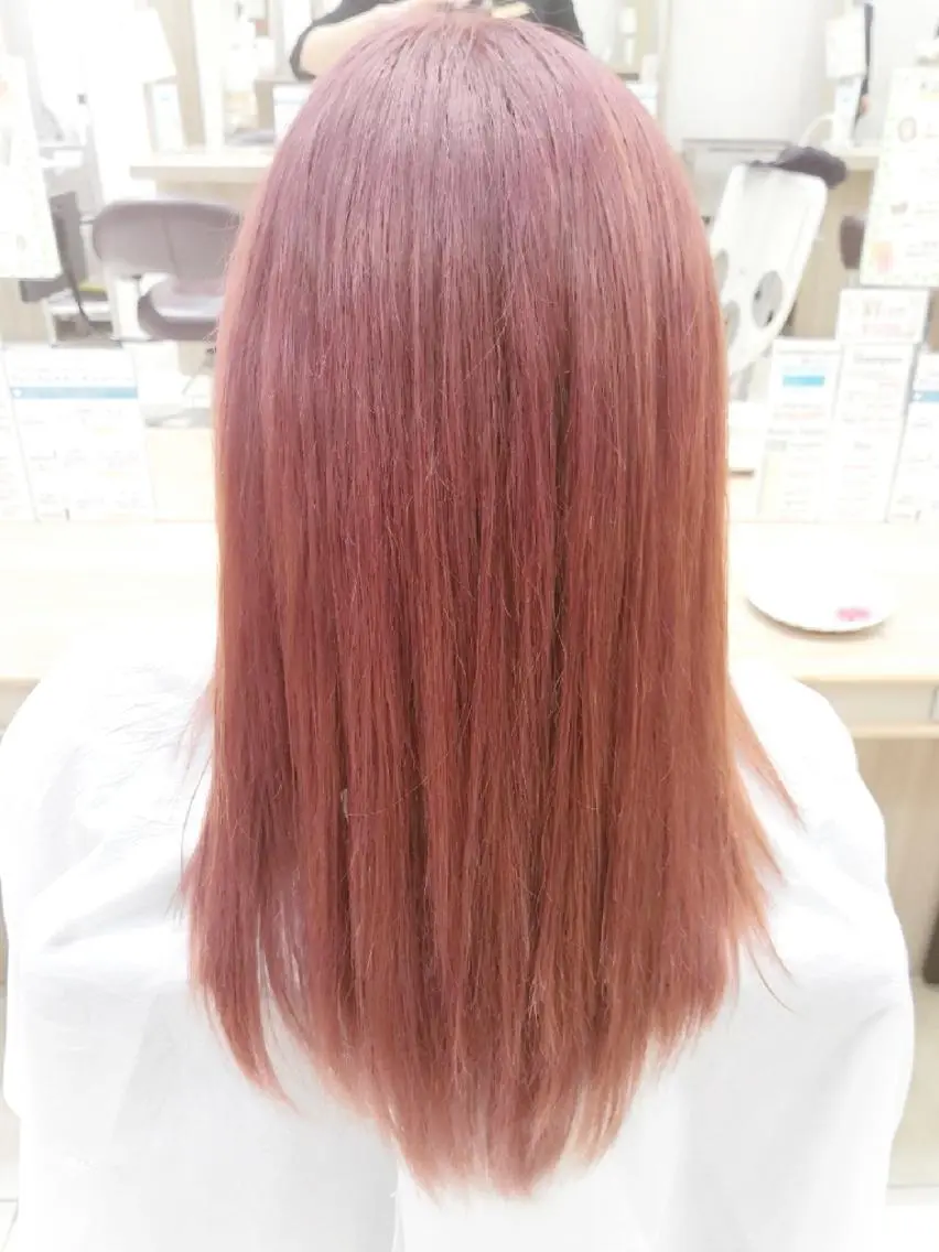 ロング カラー ベージュカラー ピンクカラー ピンクベージュ 🩶ハイライトカラー 🩶ASH西葛西鈴木のヘアスタイル