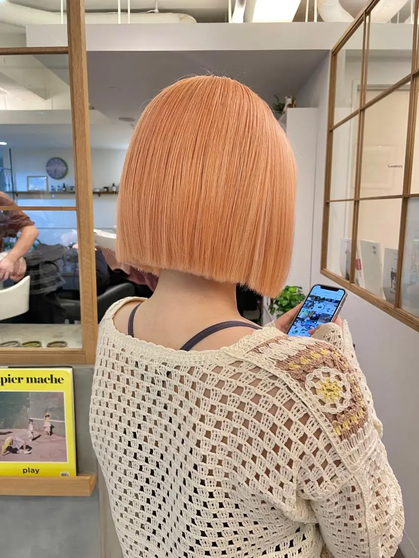 ショート カラー ヘアカラー トリートメント ブリーチカラー🌈 石垣翔太のヘアスタイル