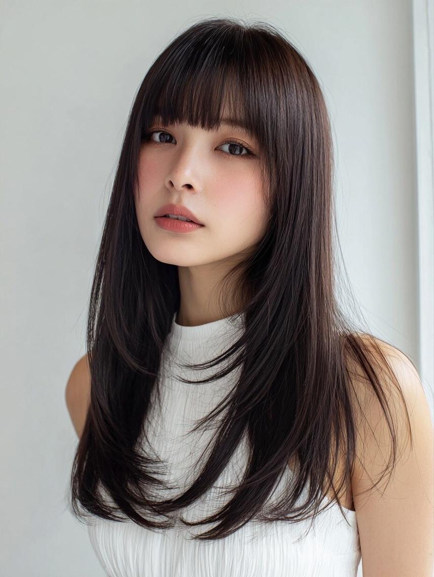 ロング カラー カット ヘアカラー トリートメント 🌈髪質改善🌈 過去の1艶サラ体験✨のヘアスタイル