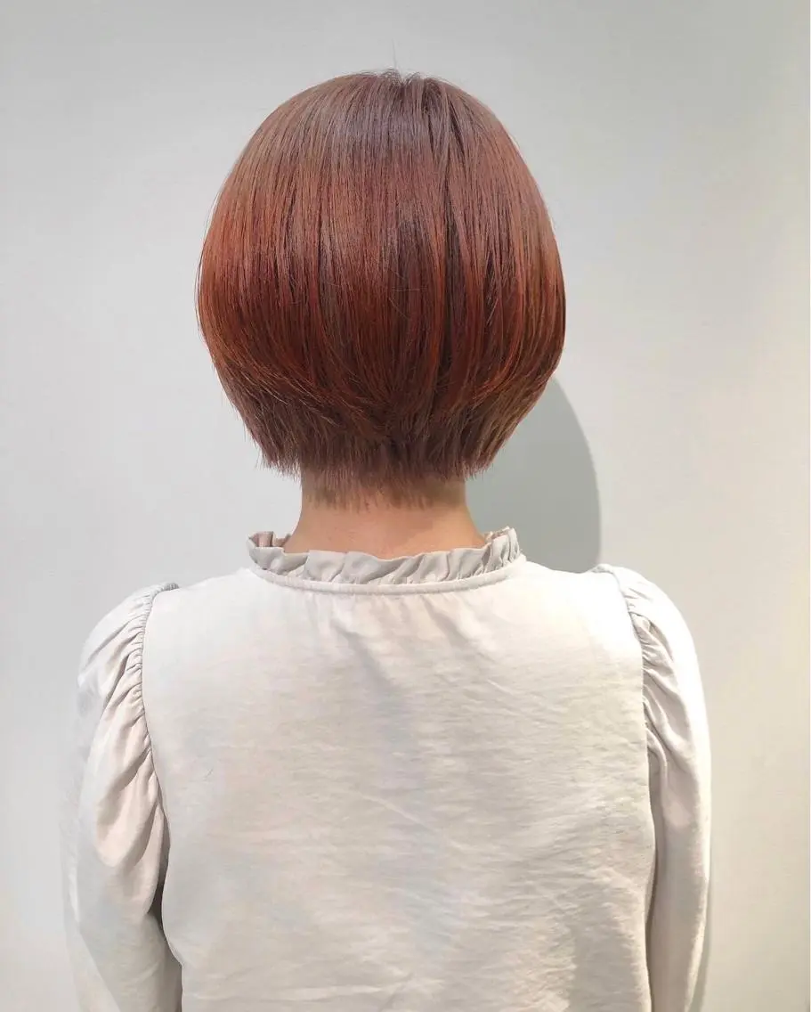 ショート カラー ショートボブ デザインカラー ボブ ショートヘア ヘアカラー トリートメント 髪質改善/レイヤー/ お顔まわり/Ami.のヘアスタイル