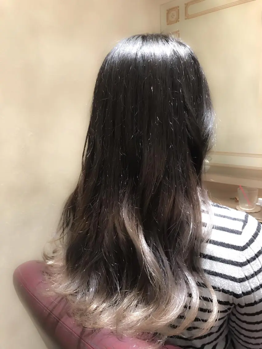ロング カラー パーマ ヘアアレンジ グラデーションカラー 🌈髪質改善💕 縮毛矯正✨青木まで✨のヘアスタイル