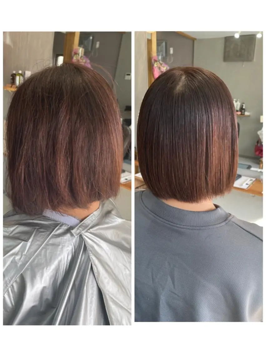 セミロング 阪本 亜由美のヘアスタイル