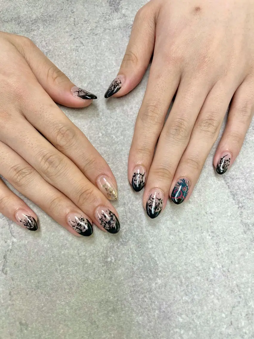 ネイル ゴールド レース ニュアンスネイル FASTNAIL PLUS 新宿店のネイルデザイン