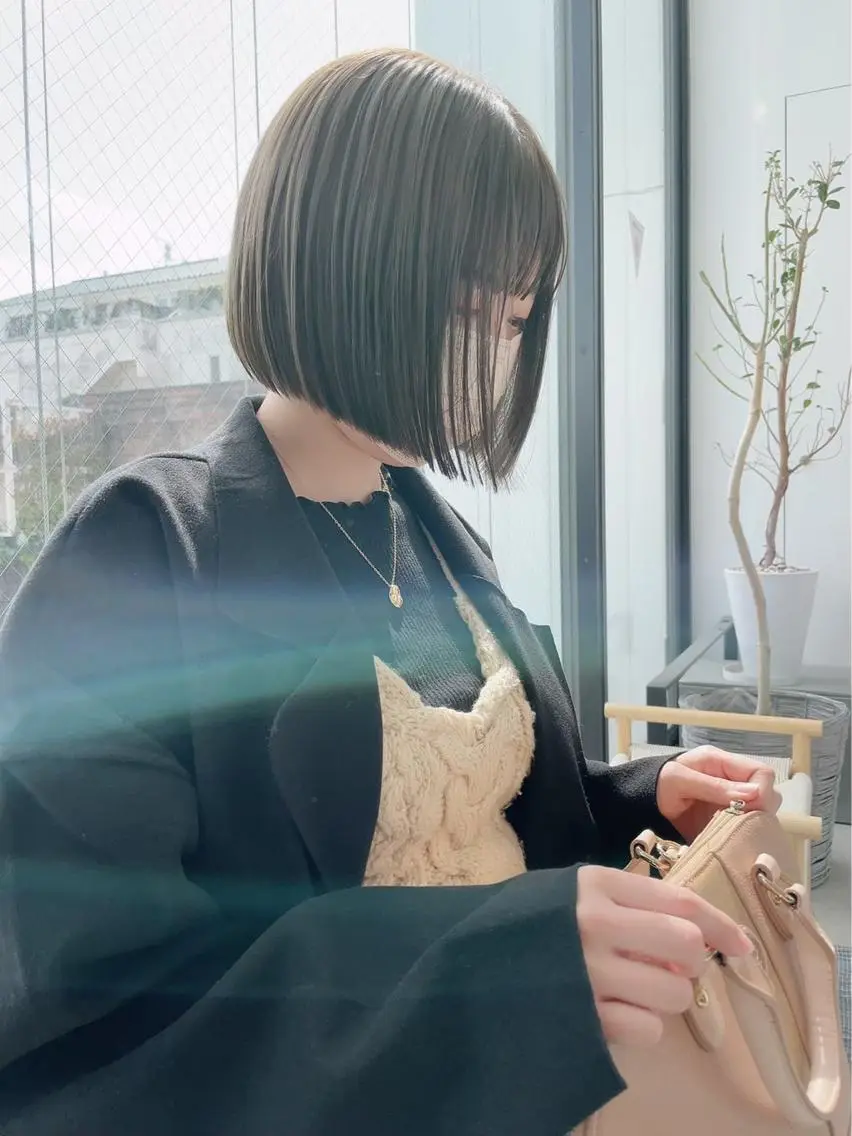 ショート カラー カット ヘアカラー トリートメント ‎🤍髪質改善‎🤍 レイヤーカット‎🤍のヘアスタイル