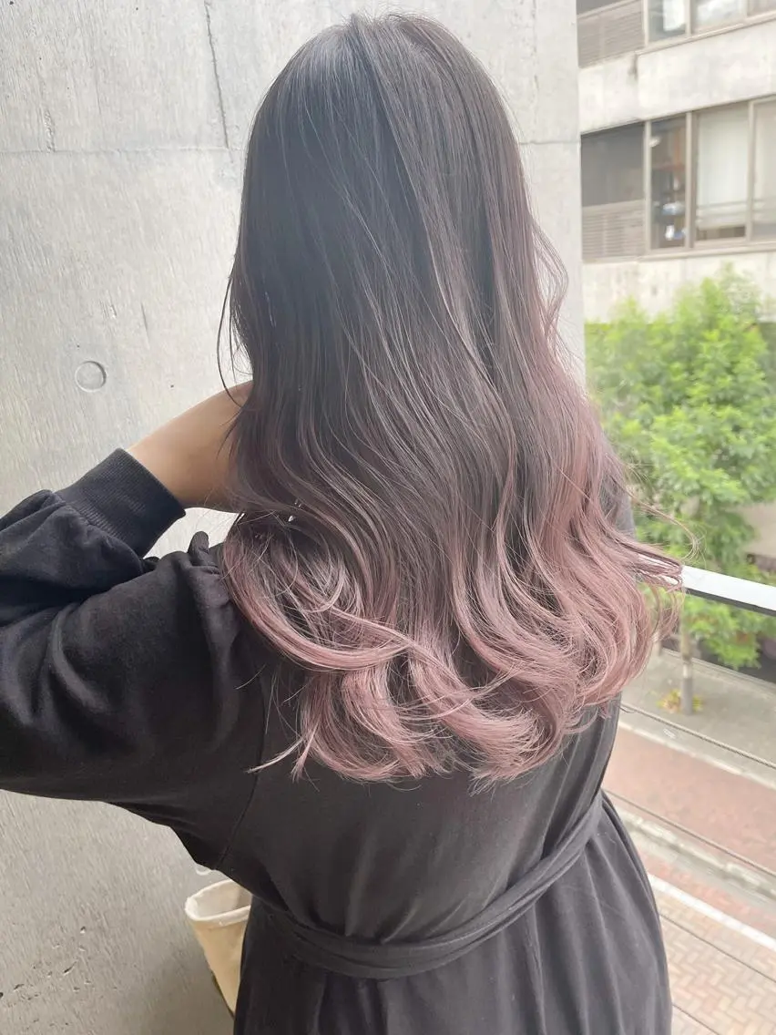 ミディアム ピンクラベンダー ヘアカラー トリートメント 小林 正樹のヘアスタイル
