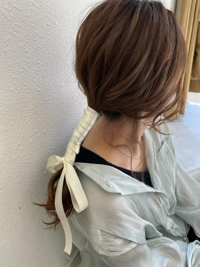 ロング カラー ヘアアレンジ ベージュカラー カット ヘアカラー トリートメント 田島 仁美のヘアスタイル