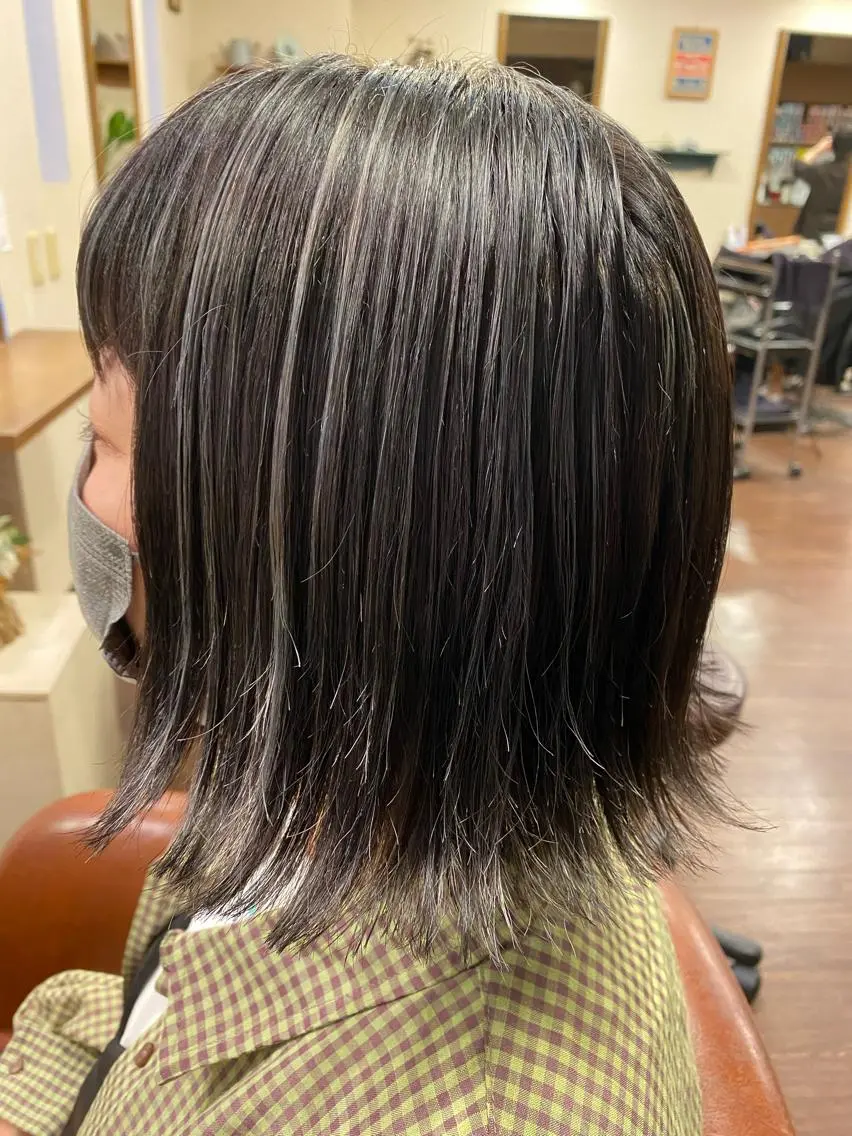 ミディアム カラー liL hair サトウリョウタのヘアスタイル