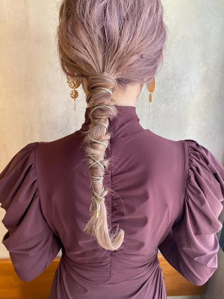 セミロング カラー ヘアセット ツキノキ ミナのヘアスタイル