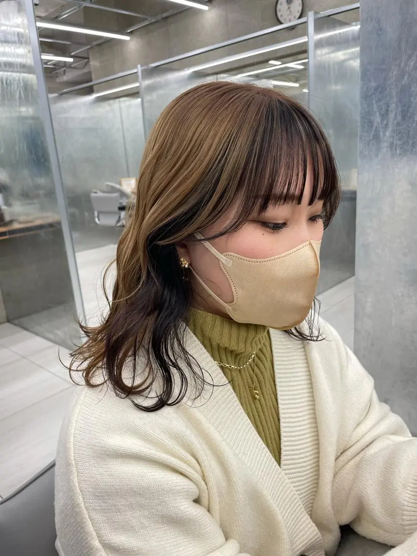 ミディアム 暖色🎀ゆるふわ☁️ MOERI 🍒のヘアスタイル