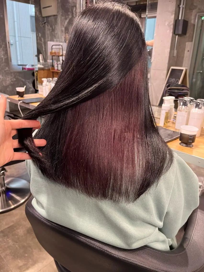 ロング ヘアカラー トリートメント ヘッドスパ ヘアセット 🪞透明感カラー🫧 縮毛矯正🥇かずきのヘアスタイル