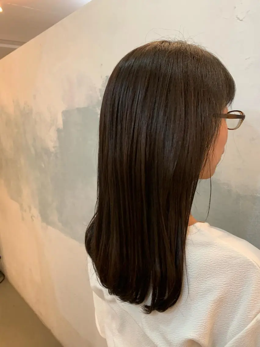 ロング カラー ブルーカラー ブラウンカラー オレンジ カット 縮毛矯正 🍑艶髪✖️暖色系 ✨momoka🍑のヘアスタイル