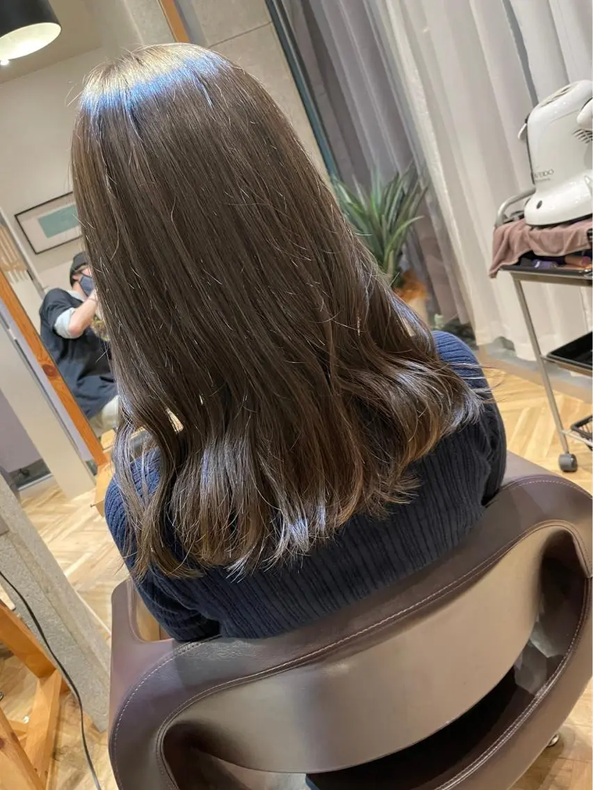 カラー ブリーチ ブリーチなしカラー カット ヘアカラー トリートメント 顔まわりの神様✨ 透明感カラー藤嶋秀幸のヘアスタイル