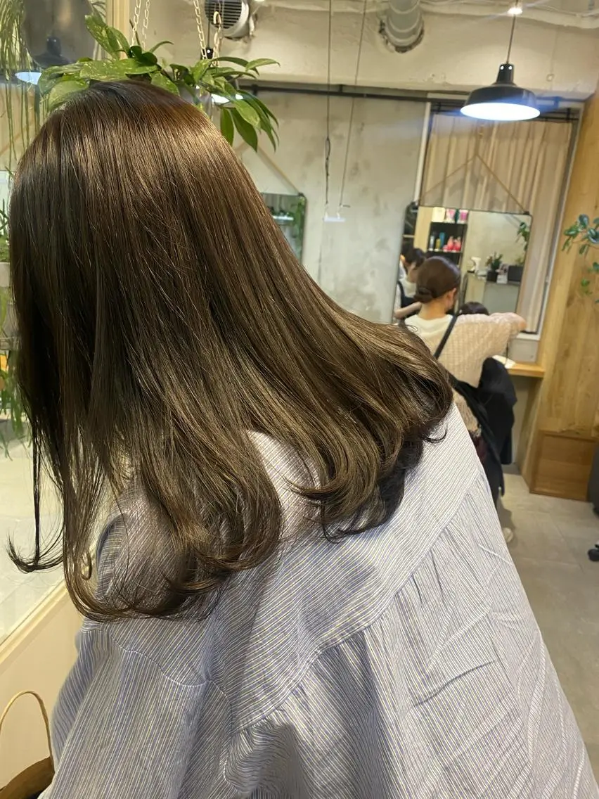 ロング カラー ヘアアレンジ 縮毛/透明感カラー Mariamu🫧のヘアスタイル