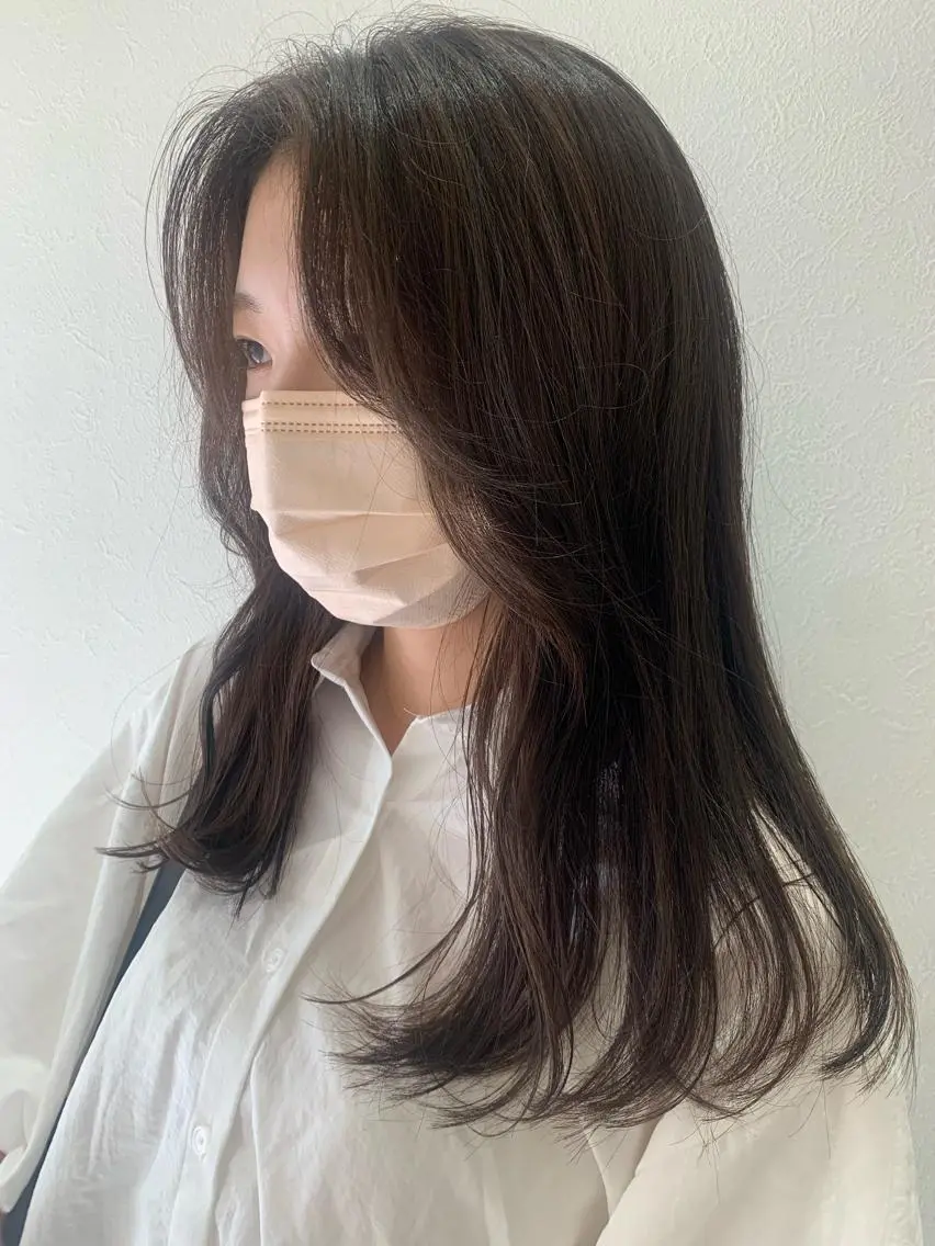 ロング カラー 韓国風ヘア hubhair レイヤー/透明感のヘアスタイル