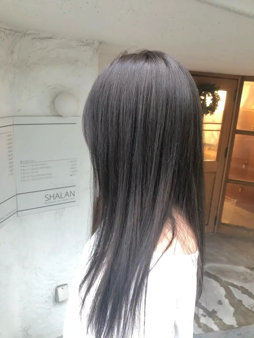 カラー アッシュ アッシュグレー 縮毛矯正 透明感カラー/ ブリーチ無し/RYOのヘアスタイル
