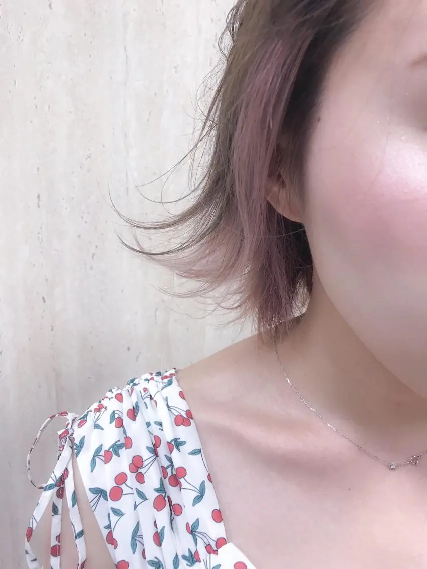 ショート カラー インナーカラー ピンクカラー カット ヘアカラー BOX mico.のヘアスタイル
