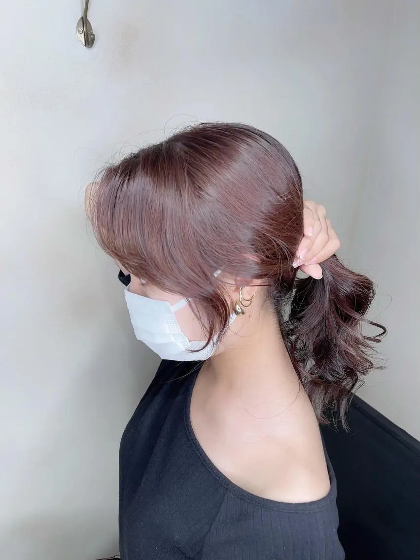 ロング カラー 顔まわりレイヤー 韓国風ヘア レイヤーカット 小顔カット 泉 堅也のヘアスタイル