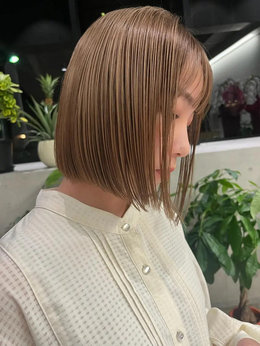 カラー ベージュカラー yuuna/ ハッシュカット🎀のヘアスタイル