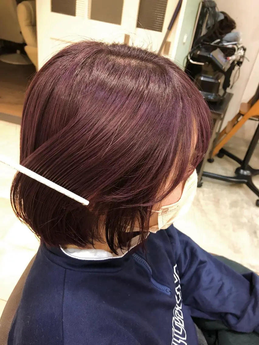 ショート カラー ラベンダーカラー ピンクカラー ✂︎店長✂︎ ちさきのヘアスタイル