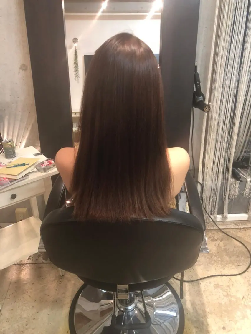 ロング カラー 髪質改善韓国レイヤー カット内田智大のヘアスタイル