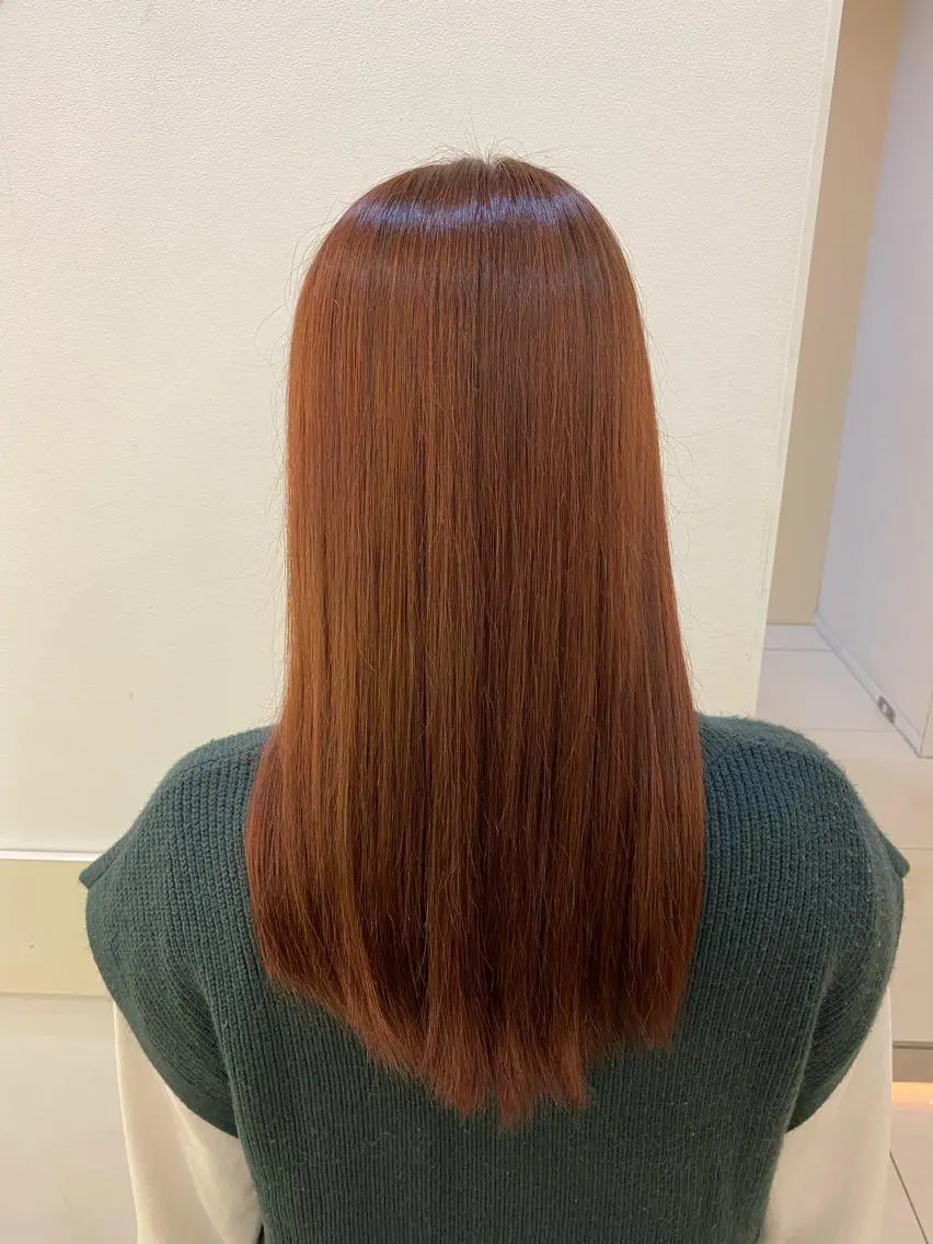 セミロング カラー ゆめ ベージュカラーのヘアスタイル