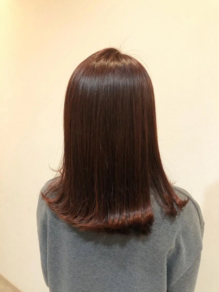 セミロング カラー カット ヘアカラー 森田 真由のヘアスタイル