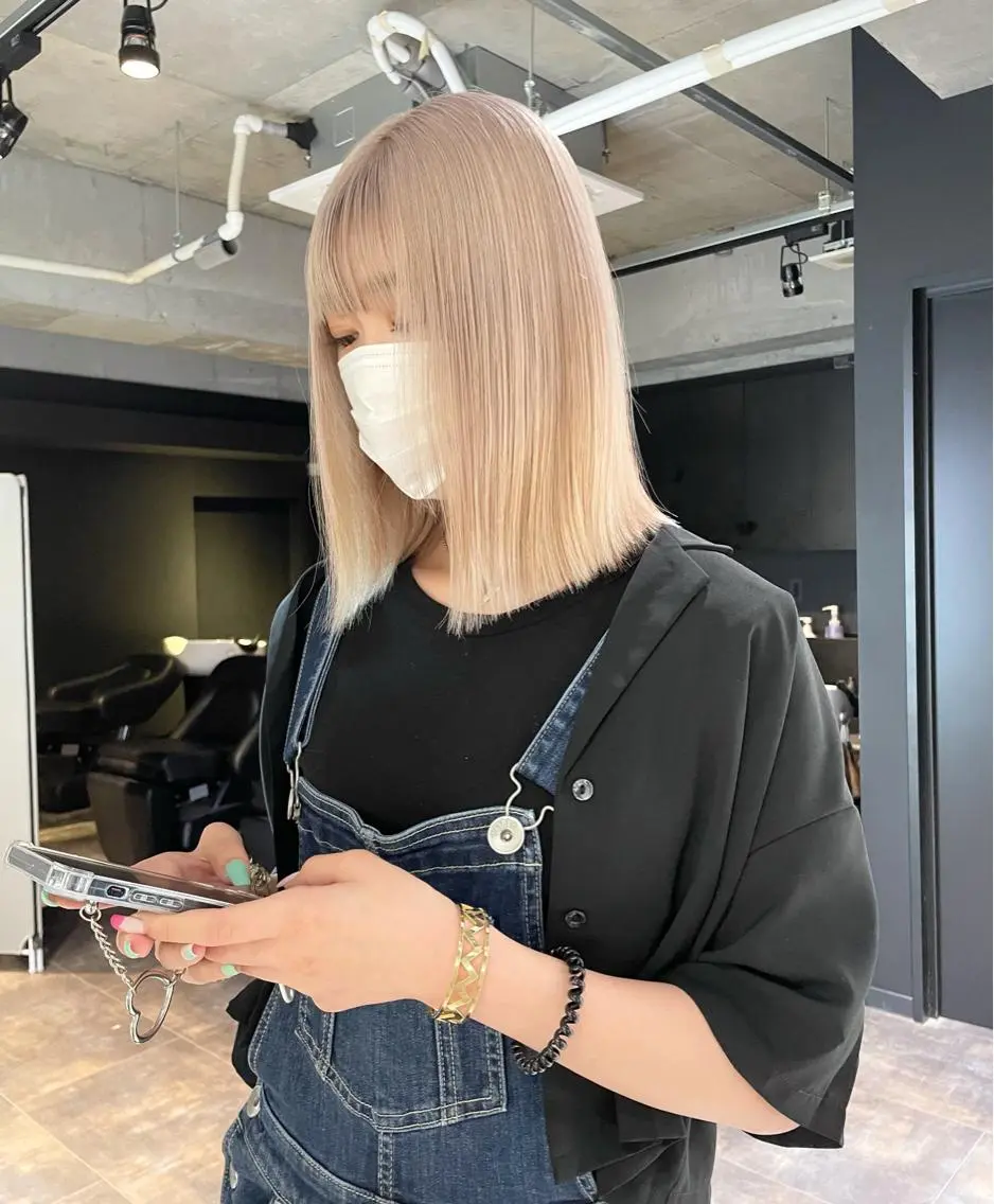ミディアム カラー ブリーチ ヘアカラー 心斎橋/ブリーチ minamiのヘアスタイル